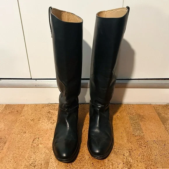 Frye Lindsay Plate Boot in Black Leather - Picture 6 of 14